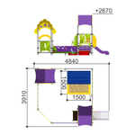 Песочный дворик «Полянка» с горкой Romana 109.15.00-01 (песочница с тентом)