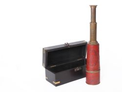 Nautical Подзорная труба в деревянном футляре