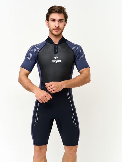 Гидрокостюм Sargan Nero 2.0 Shorty men 3 мм черно-серый