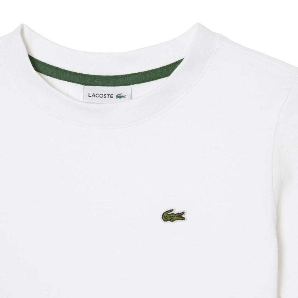 Футболка для мальчика теннисная Lacoste Boys Plain Cotton Jersey T-shirt - белый