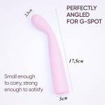 Розовый вибратор 17,5см с гладкой поверхностью для стимуляции точки G Selove TouchBend Slim Curved G-Spot Vibrator with Flexible Neck Pink