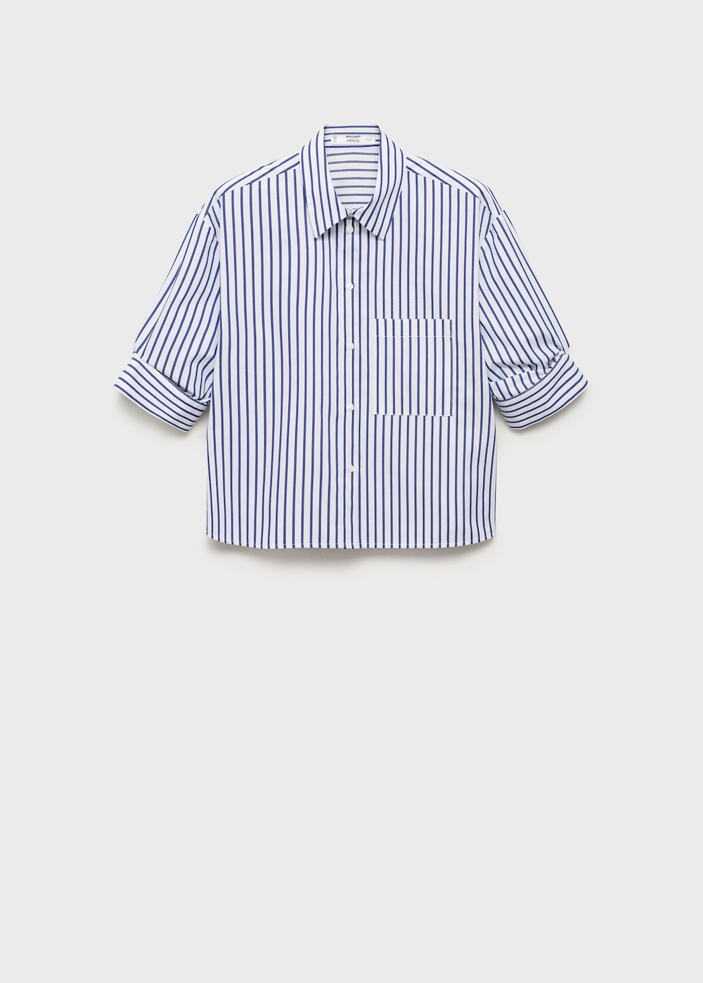 Укороченная рубашка в полоску