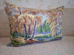 Декоративная гобеленовая наволочка для интерьерной подушки Осеннее озеро 68х47