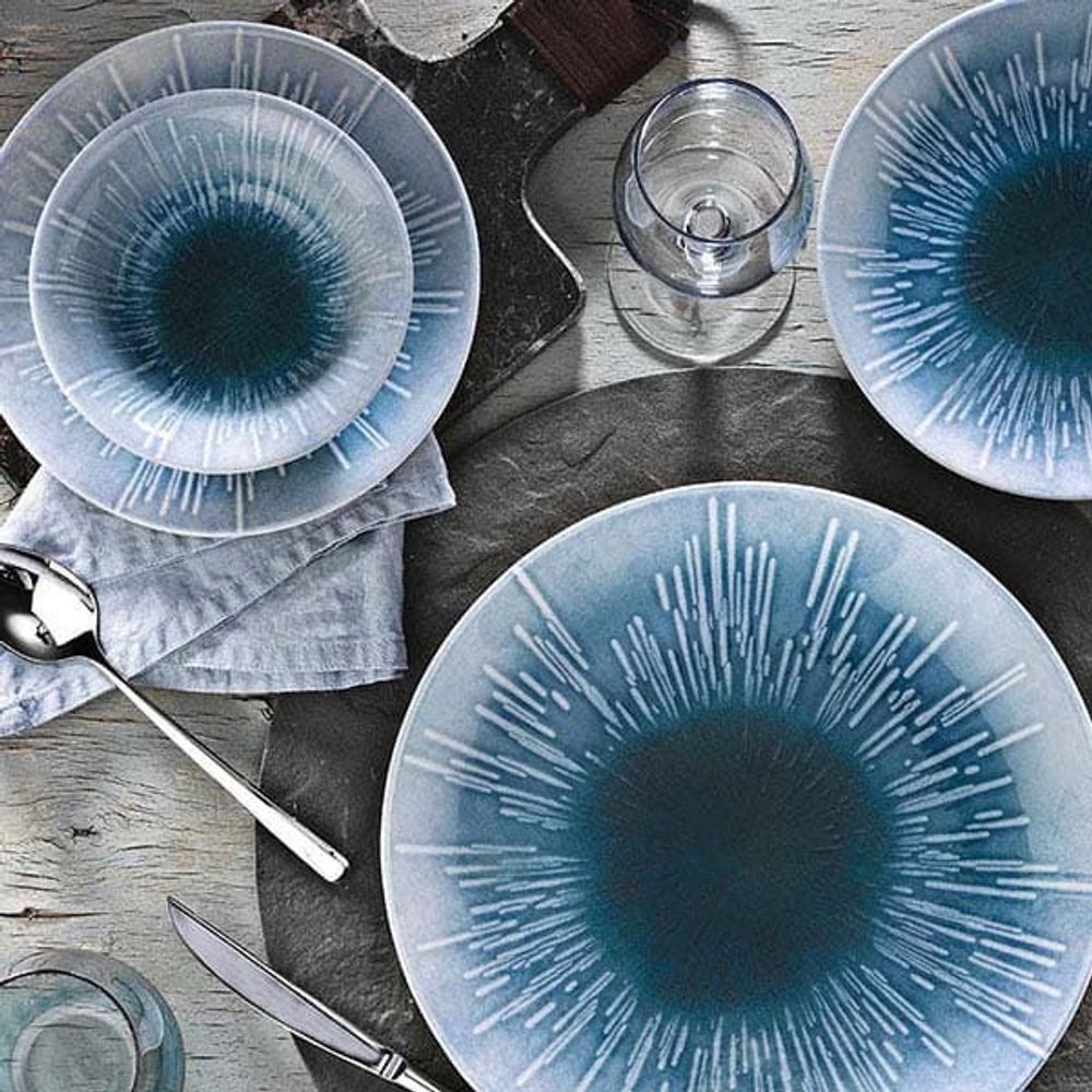 Тарелка «Нанокрем Блю» мелкая;фарфор;D=270,H=26мм;голуб. (Цвет: голубой)