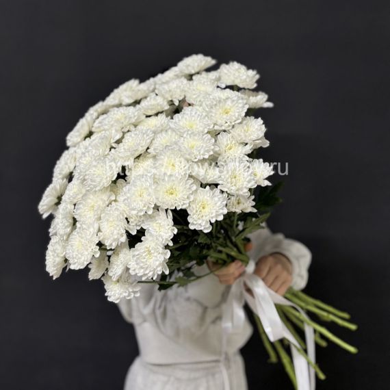 Белая хризантема красивый букет