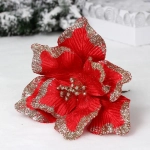 Украшение новогоднее «Пуансеттия - Волшебный день» 23 см, Красный