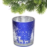 Подсвечник «Зимнее сияние» 8,5*10 см, Синий