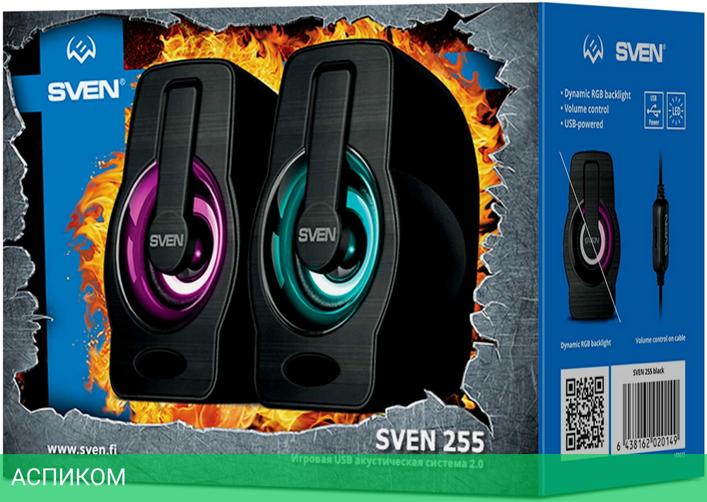 Акустика Sven 255 черный (SV-020149)