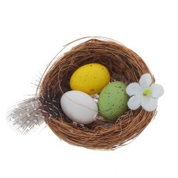 GAEM Изделие декоративное "Гнездо пасхальное" (блок 12 шт), L5,5 W5,5 H2,5 см, 4в.