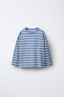 ZARA НАБОР ИЗ ДВУХ ФУТБОЛОК С ДЛИННЫМИ РУКАВАМИ, КОРИЧНЕВЫЙ