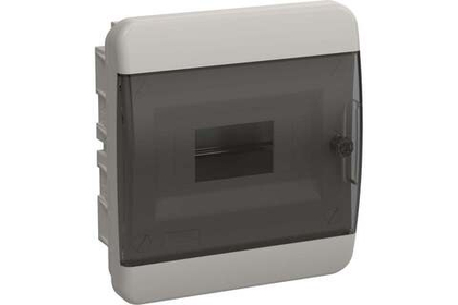 Корпус пластиковый ЩРВ-П-8 IP41 черная прозрачная дверь TEKFOR IEK
