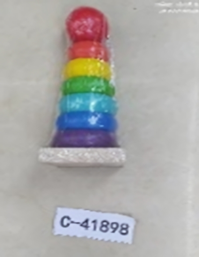 Пирамидка дер. 6 колец, круглая, C-41898