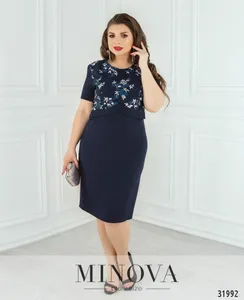 Платье 354-синий Minova