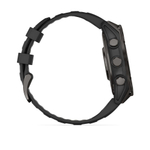 Смарт-часы Garmin Fenix 8, AMOLED Sapphire, 47 мм, угольно-черный DLC, пепельно-черный силиконовый ремешок, 010-02904-21