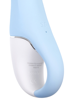 Нереалистичный вибратор Satisfyer Air Pump Vibrator 5, силикон, голубой,  см.