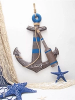 Декор на стену для интерьера "Якорь с канатом"