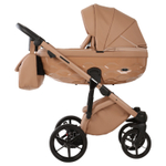 Детская универсальная коляска Adamex PRO Natura - CN-5-Camel (темно-бежевая экокожа)