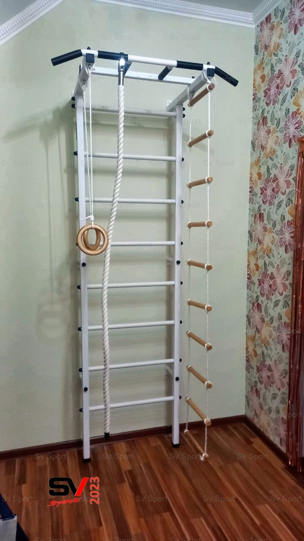 Монтаж шведской стенки Sv Sport в бетонные, кирпичные стены