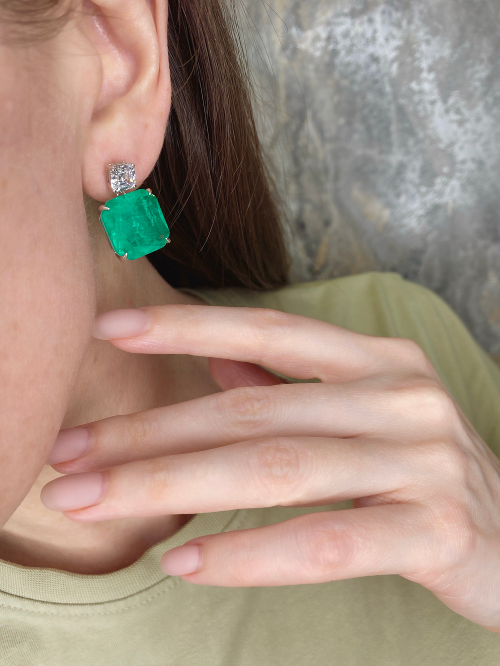 Серьги Параиба квадрат