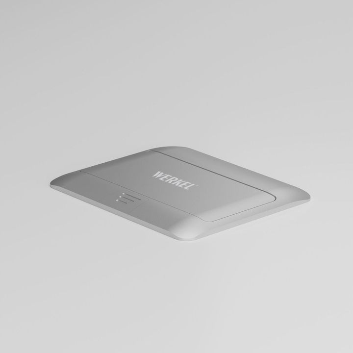 Выдвижной розеточный блок на 4 модуля Werkel серебряный W8074065 4690389211720