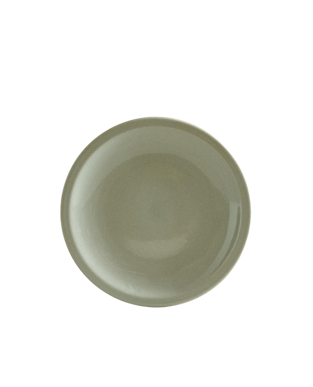 Zara Home тарелка обеденная из каменной керамики, цвет зелёный, 25 см