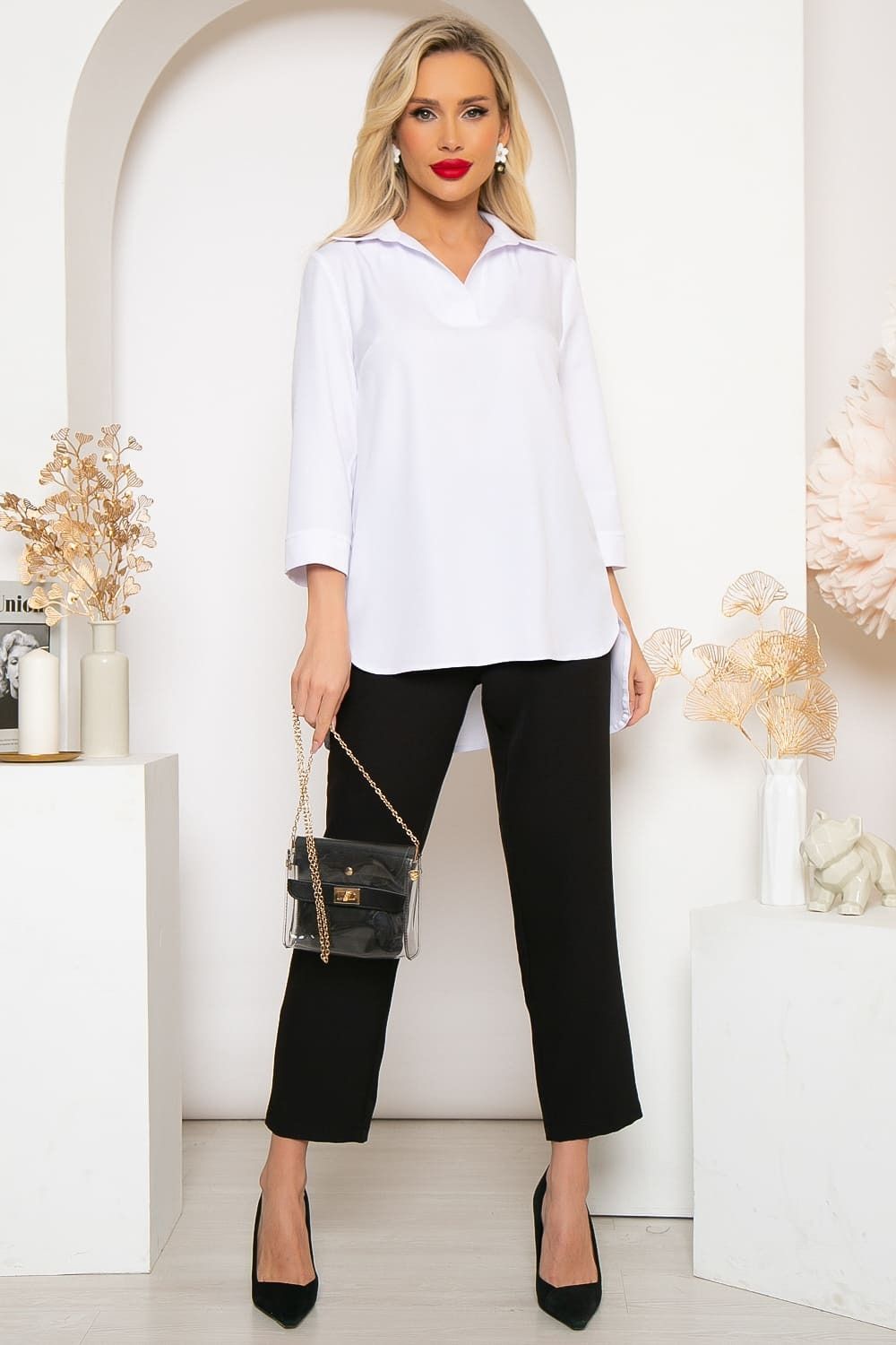 Рубашка "Классика времени" (белая) Б4046 LT Collection (Акция)