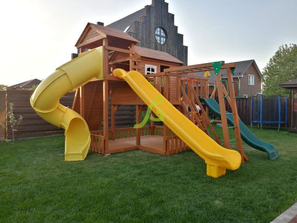 Детская деревянная площадка "Домик 5"