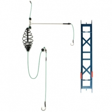 Оснастка фидерная Яман «Карп №2», кормушка 20 г, 55 мм, отвод 12 см, плетеный шнур 0,15 мм, крючок №8 Chinu Ring, на мотовиле