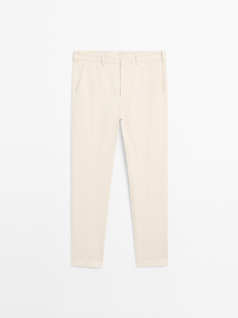 Massimo Dutti Зауженные брюки, кремовый