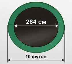 ARLAND Батут премиум 10FT с внутренней страховочной сеткой и лестницей (Dark green)