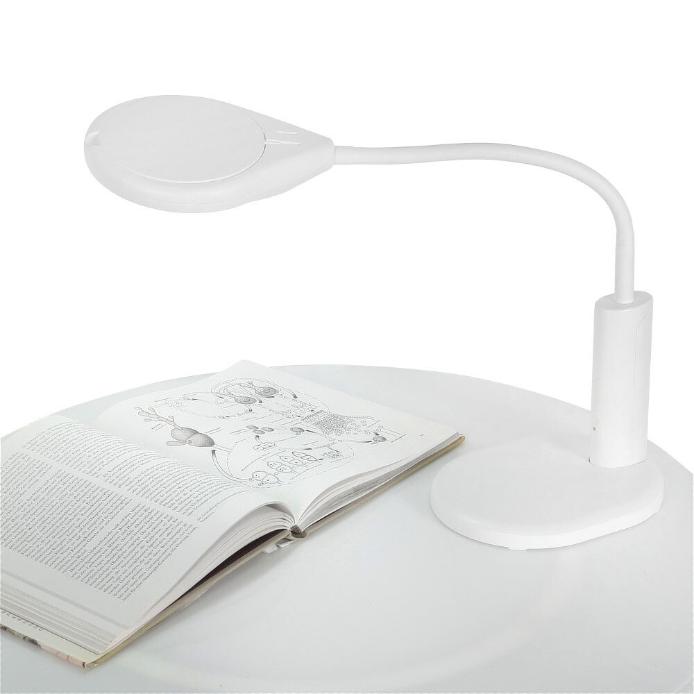 Лупа-лампа настольная Veber 2D LED, с подсветкой (8611)