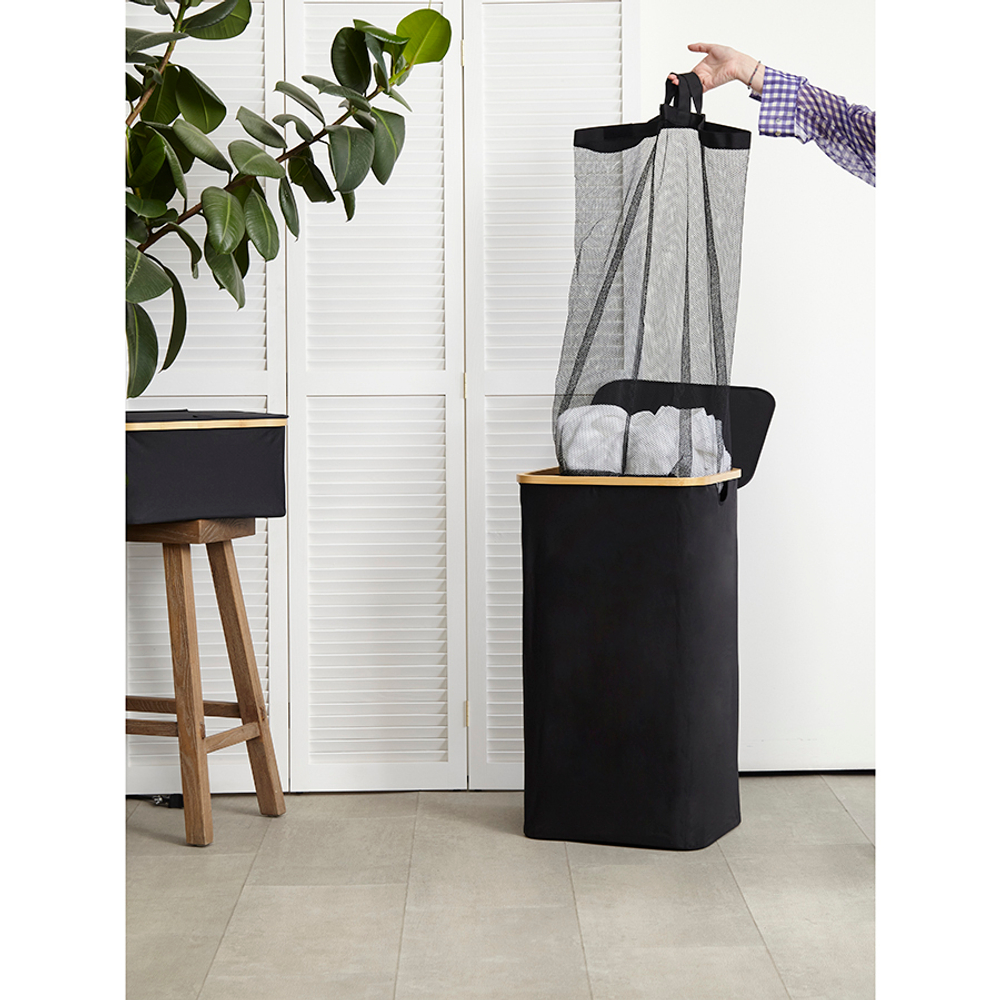 Корзина для белья 41х35х74см Smart Solutions Neat Tall черная