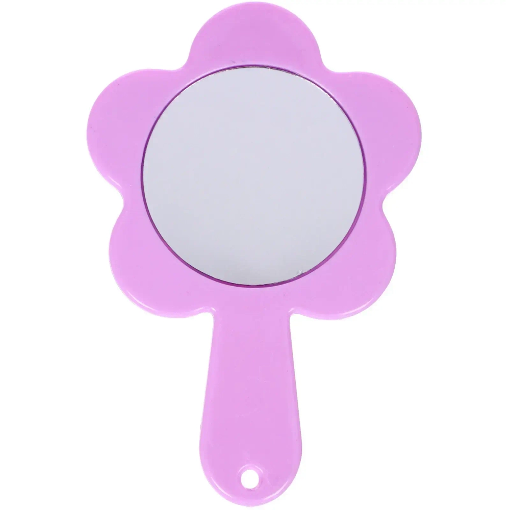 Расческа с зеркалом в наборе детские «МИМИШКИ», котик, цвет розово-фиолетовый, 11см