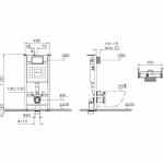 Унитаз подвесной Vitra Integra Square 9856B003-7207 безободковый с инсталляцией, с крышкой микролифт, кнопка хром