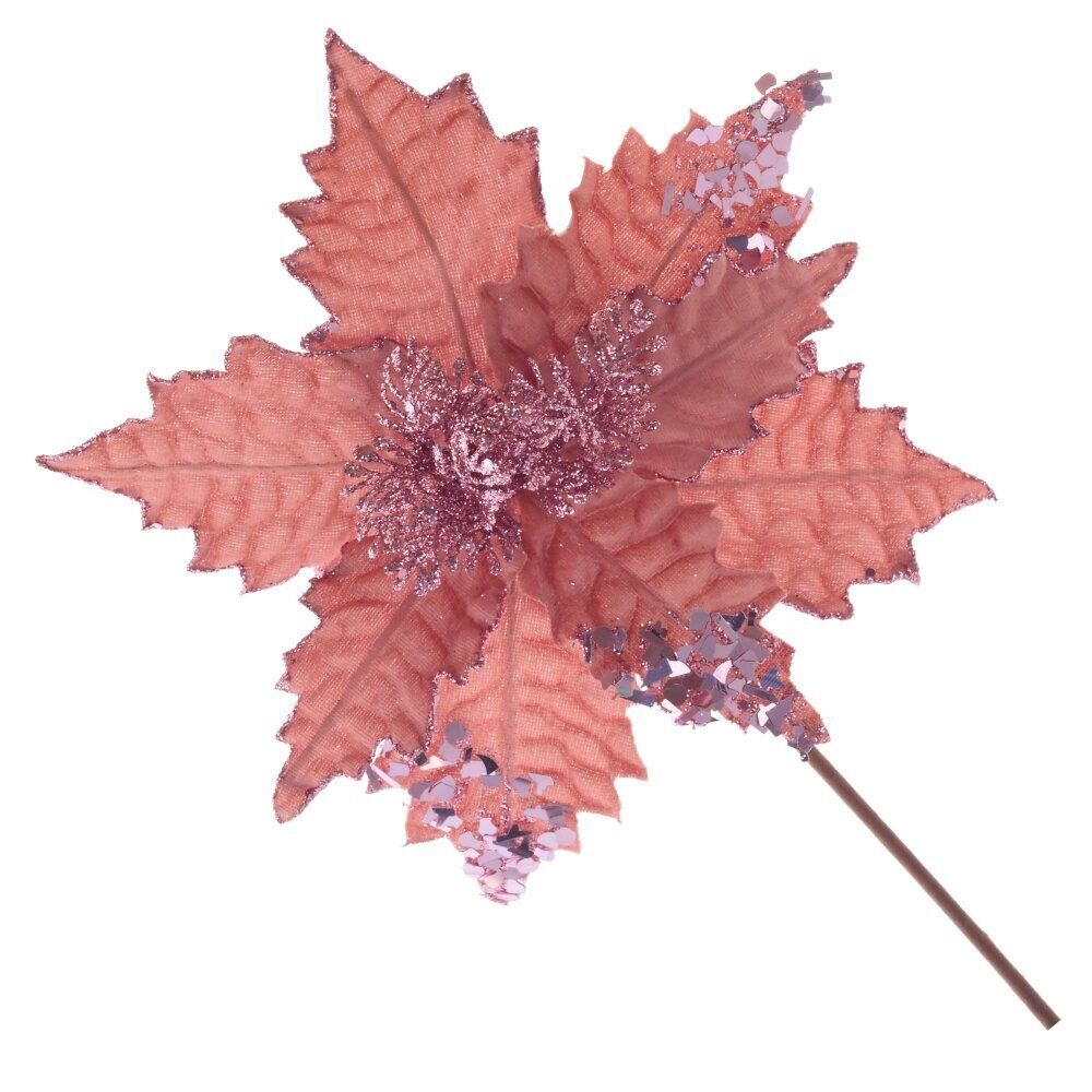 GAEM Цветок искусственный "Пуансеттия", L25 W25 H38 см, 3в.