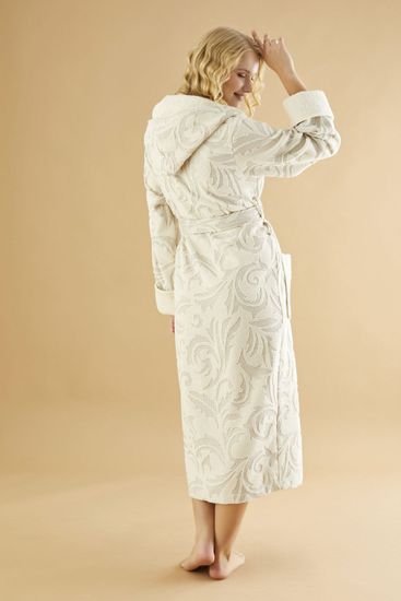 Халат женский велюровый Nusa JAKARLI ORGANIK 3 XL кремовый