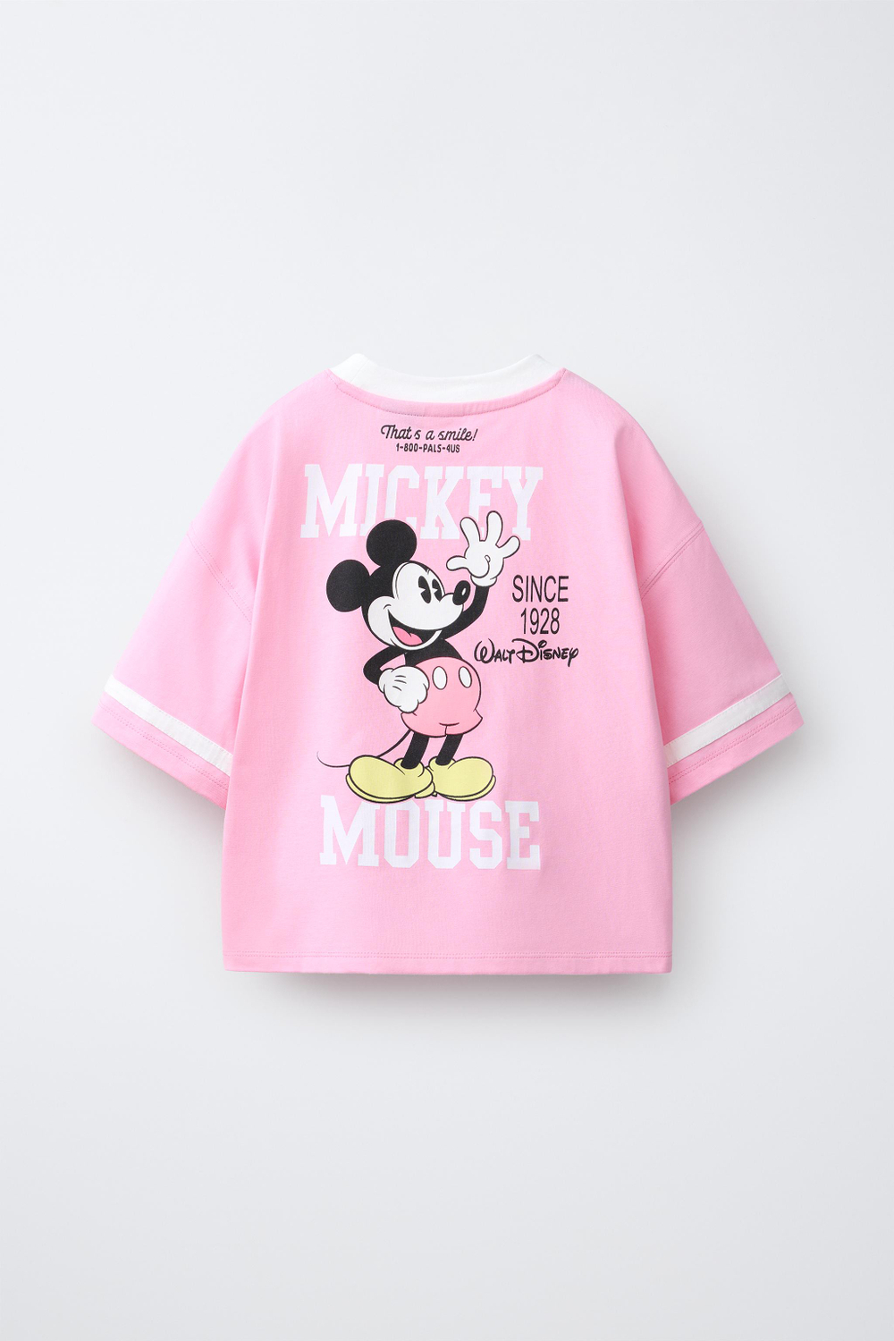ZARA КОМПЛЕКТ ИЗ ФУТБОЛКИ И БЕРМУДОВ MINNIE MOUSE © DISNEY, РОЗОВЫЙ