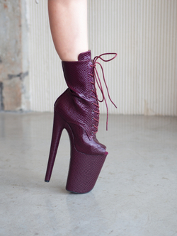 DRAGON. Ботильоны четверки. Эко кожа Лак. Открытые - SHDB-029-4-zme-cher