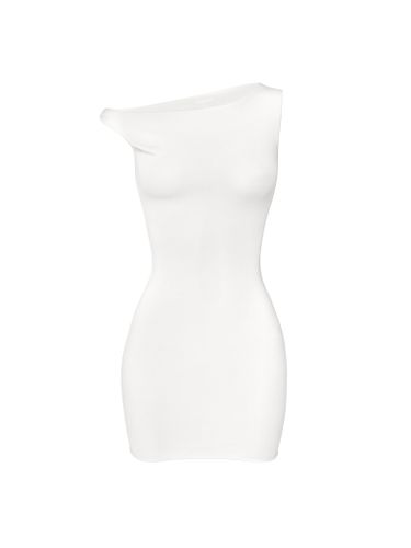 white asymmetric dress