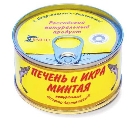 Печень и икра минтая 120г. Кайтес