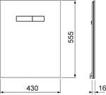 Стеклянная панель TECElux с сенсорным блоком управления sen-Touch, стекло белое
