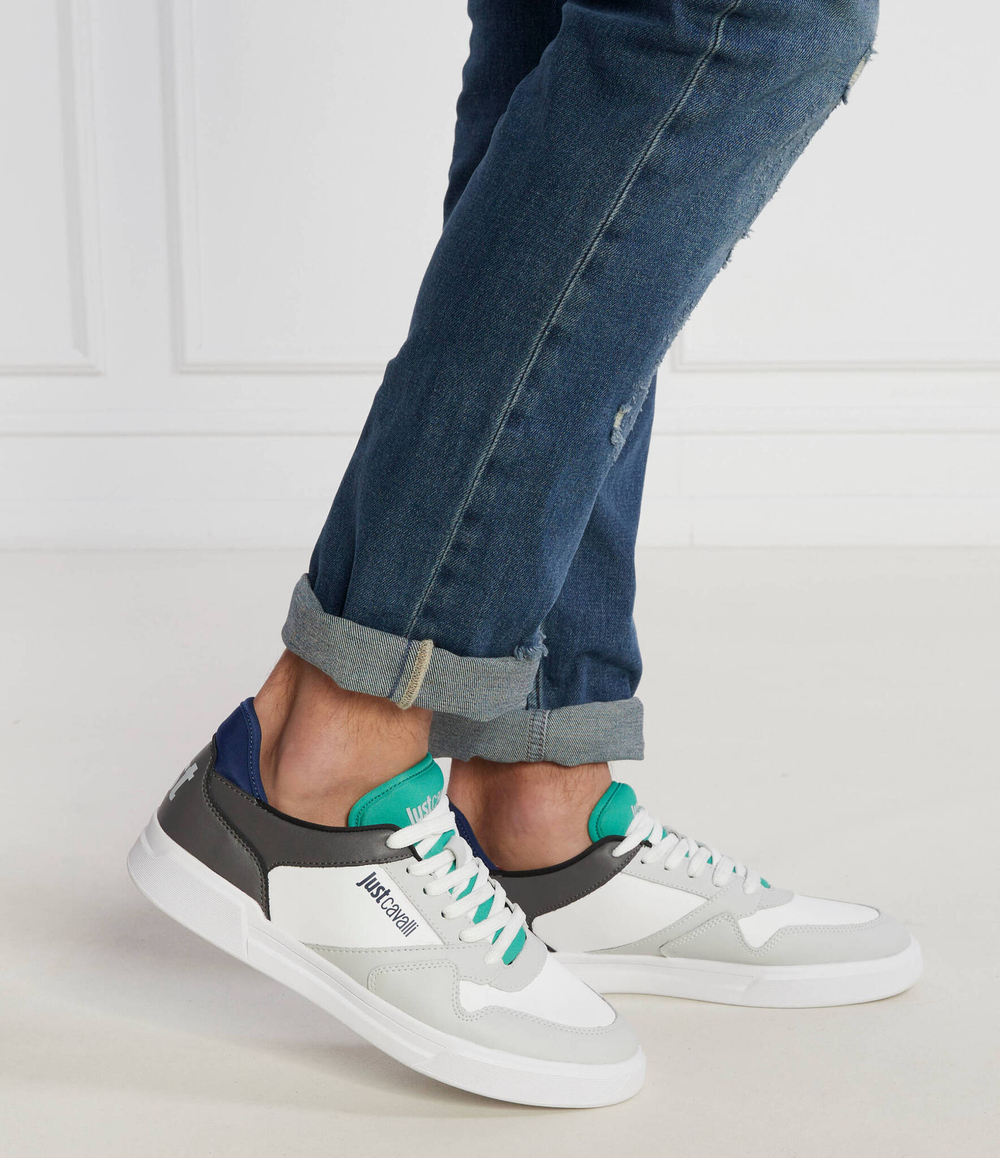 Кожаные кроссовки Just Cavalli - белый(75QA3SB6ZP381)