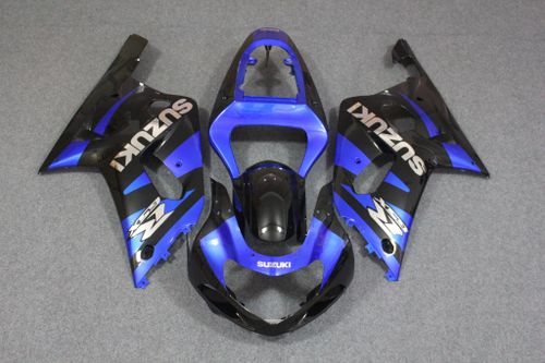 Комплект пластика для мотоцикла Suzuki GSX-R600/750 01-03 Сине-Черный