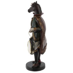 GAEM Фигурка декоративная "Лошадь" с часами D4см, (LR44x1), L12 W7,5 H24,5 см