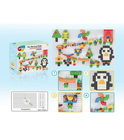 Конструктор Pilage Настенная мозаика (283 детали), лабиринт с шариками и воронками