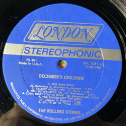 Винтажная виниловая пластинка LP The Rolling Stones Decembers Children (And Everybody's) (USA 1971)