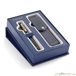 Набор Waterman Expert Black Laque ручка и чехол (2019844)