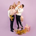 Шар (37"/94 см) Фигура, Роза, Розовый