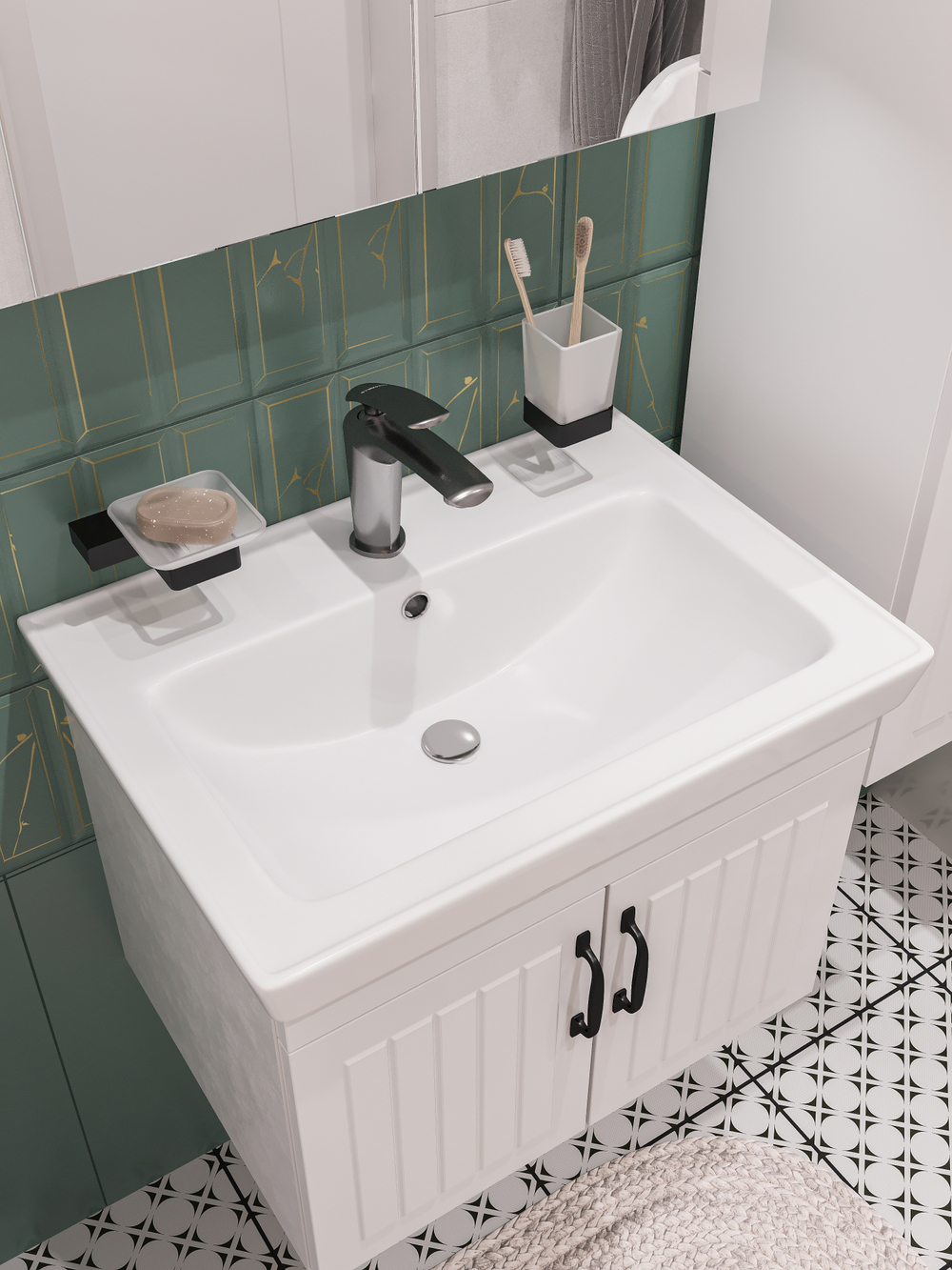 Смеситель для раковины STWORKI Гётеборг S03010GB вороненая сталь