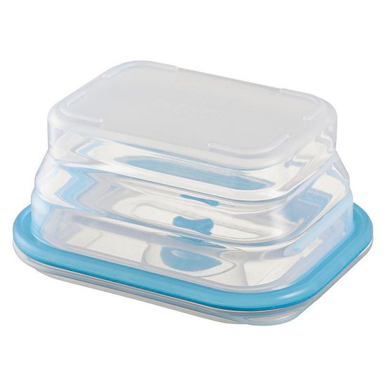 Контейнер для переноски и хранения силиконовый складной Silikobox, 400 мл, синий